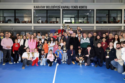 Konya Karatay'da tenis heyecanı ödülle taçlandı