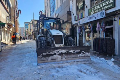 Ağrı'da karla mücadele sürüyor