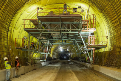 İzmir'de Onat Tüneli’nde çalışmalar tam gaz